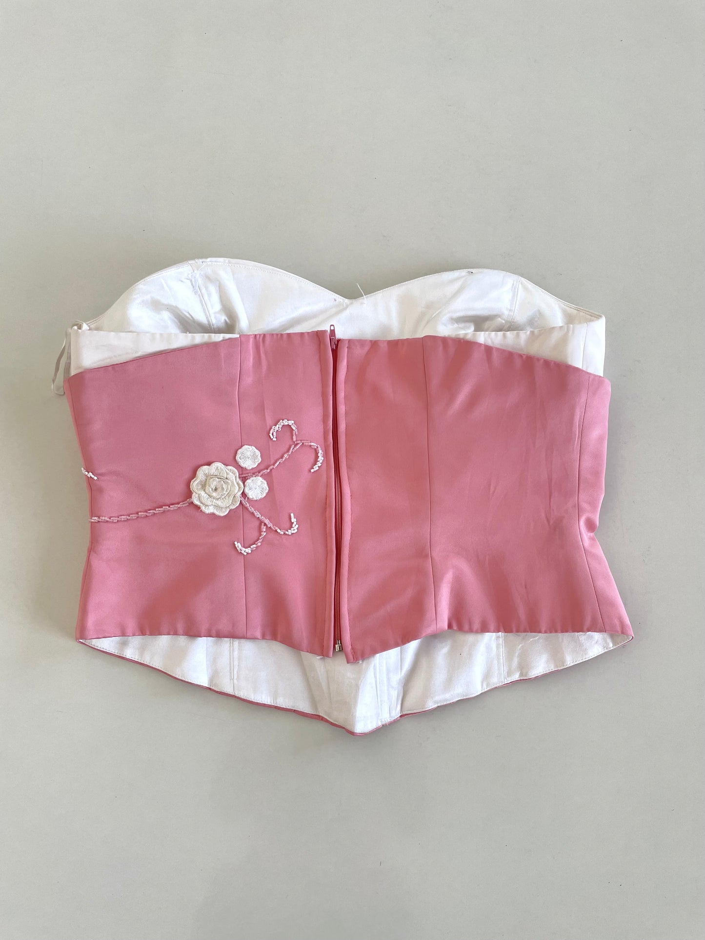 Vintage Embroidered Corset Top-Bust 38