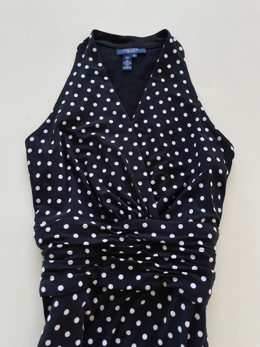 Chaps By Ralph Lauren Collectible Vintage Polka Dot Dress-Bust 42 to 44