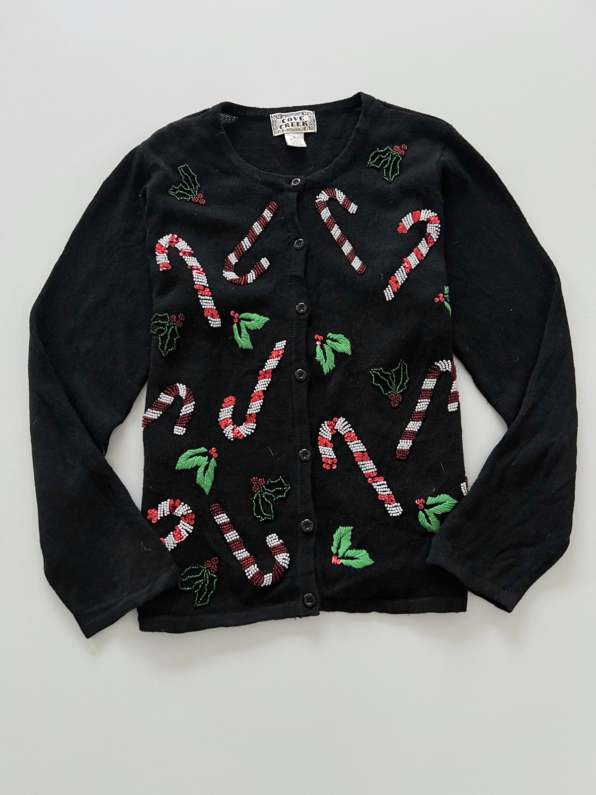 Cove Creek Embroidered Christmas Cardigan Sweater-Bust 44