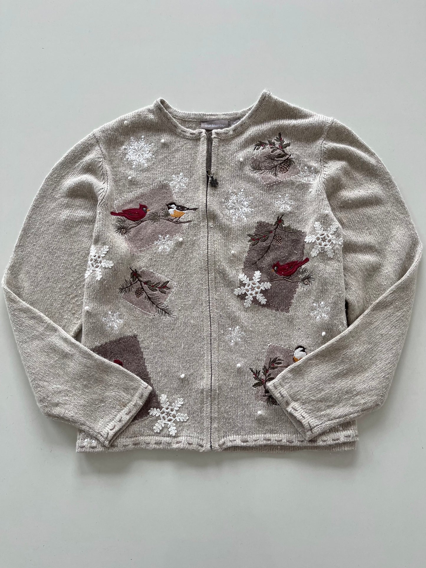 Croft & Barrow Embroidered Vintage Sweater-Bust 46