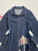 Load image into Gallery viewer, Embroidered Denim Dress-Bust 38
