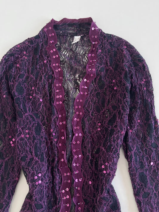 Vintage Sequin Sheer Shrug-Bust 38