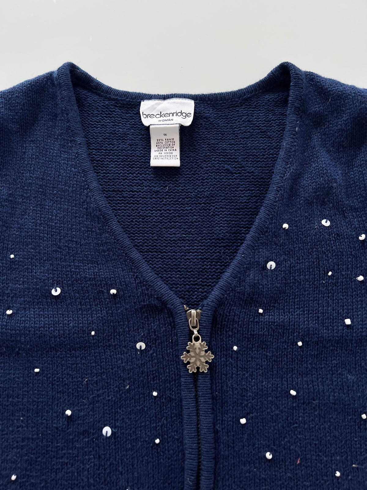 Breckenridge Embroidered Christmas Sweater Vest-Bust 44