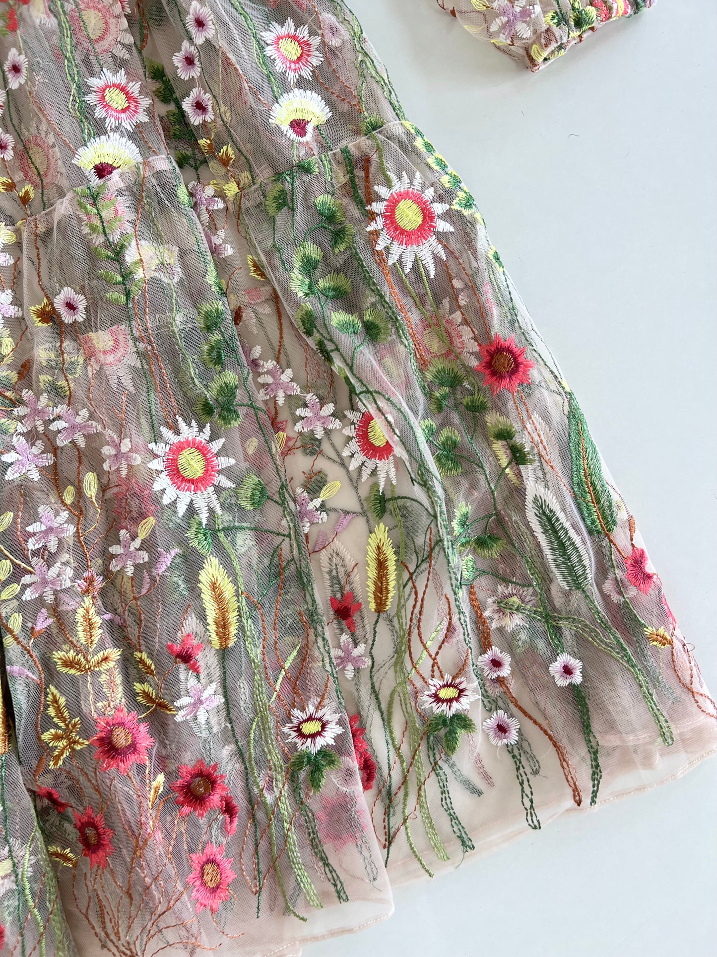 H&M Sheer Embroidered Dress-Bust 44