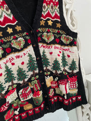 Tiara Christmas Sweater Vest-Bust 40