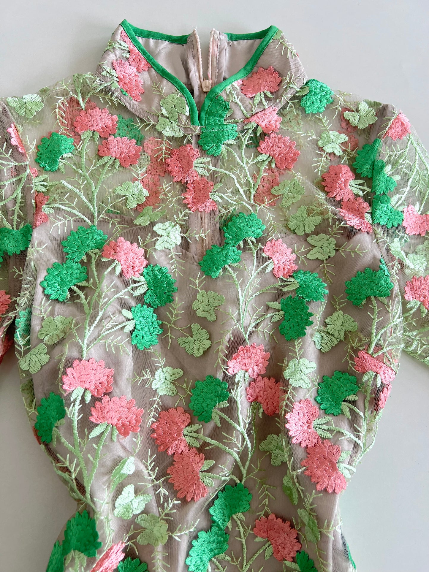 Vintage Lace Embroidered Dress-Bust 30