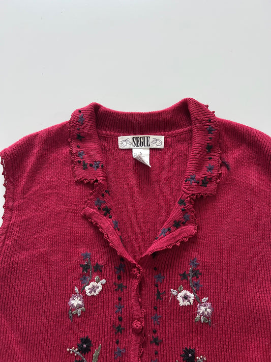 Segue Embroidered Vest Sweater-Bust 42