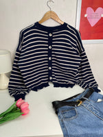 Load image into Gallery viewer, Striped Drop Shoulder Soft Sweater - Bust 44 to 50
