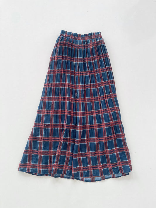 Pleated Blue Skirt-Waist 28 to 34