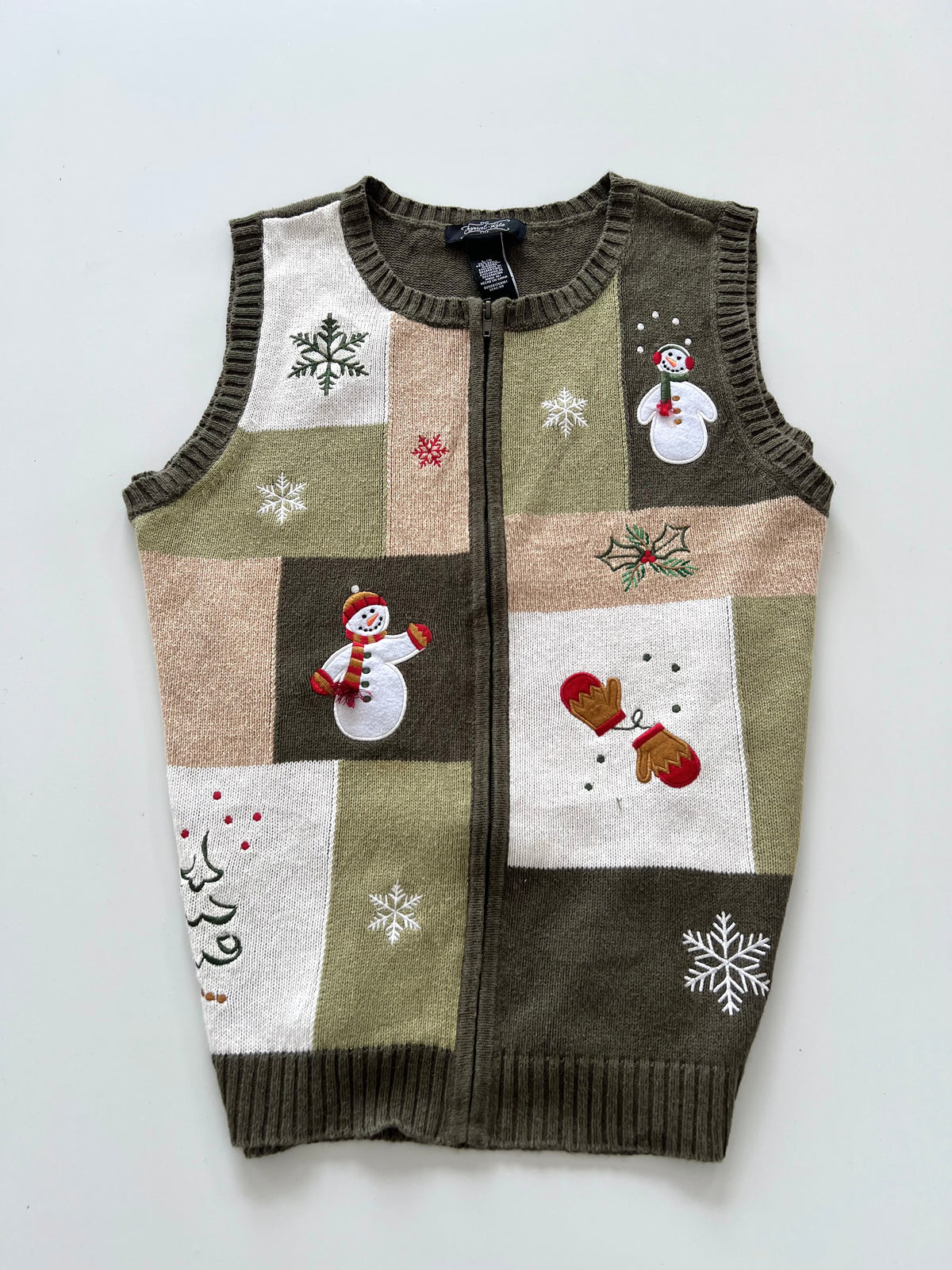 Cristal Kobe Embroidered Christmas Sweater Vest-Bust 42