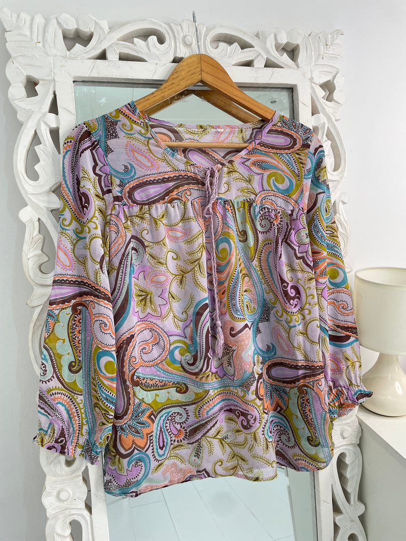 Paisley Sheer Top-Bust 36