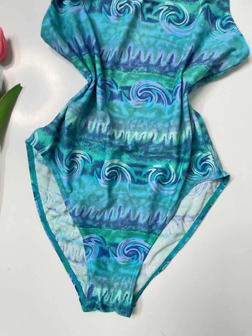 SHADES OF BLUE SWIMSUIT - BUST 32 to 36