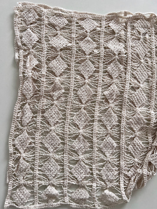 Flamant Rose Crochet Sheer Dress-Bust 36