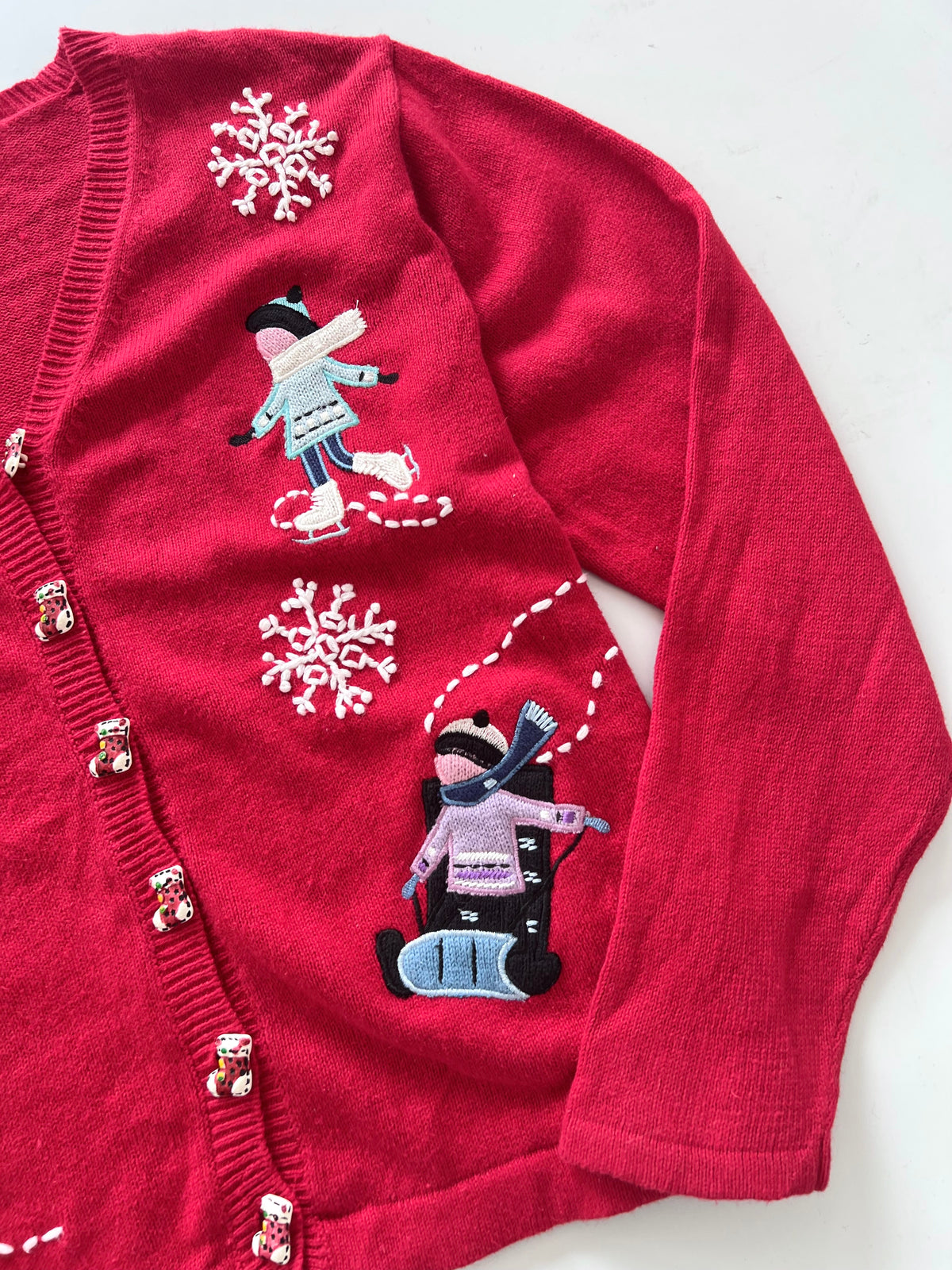 Celuna Yang Designs Embroidered Christmas Sweater-Bust 46