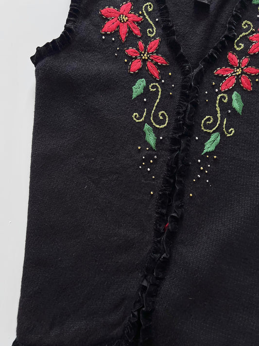 Studio Joy Embroidered Vest Sweater-Bust 44