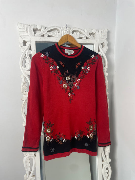 JSong Embroidered Sweater-Bust 34