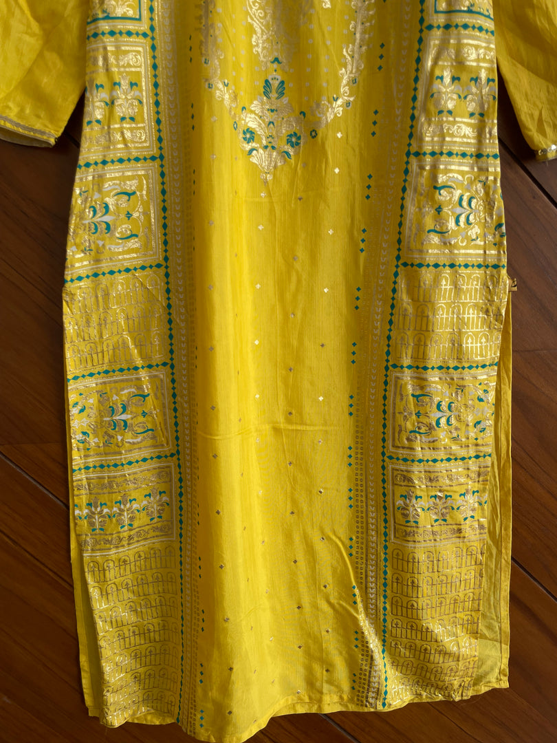 Sequin Foilwork Kurta-Bust 34