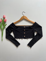 ZAFUL BLACK TOP - BUST 30 TO 34