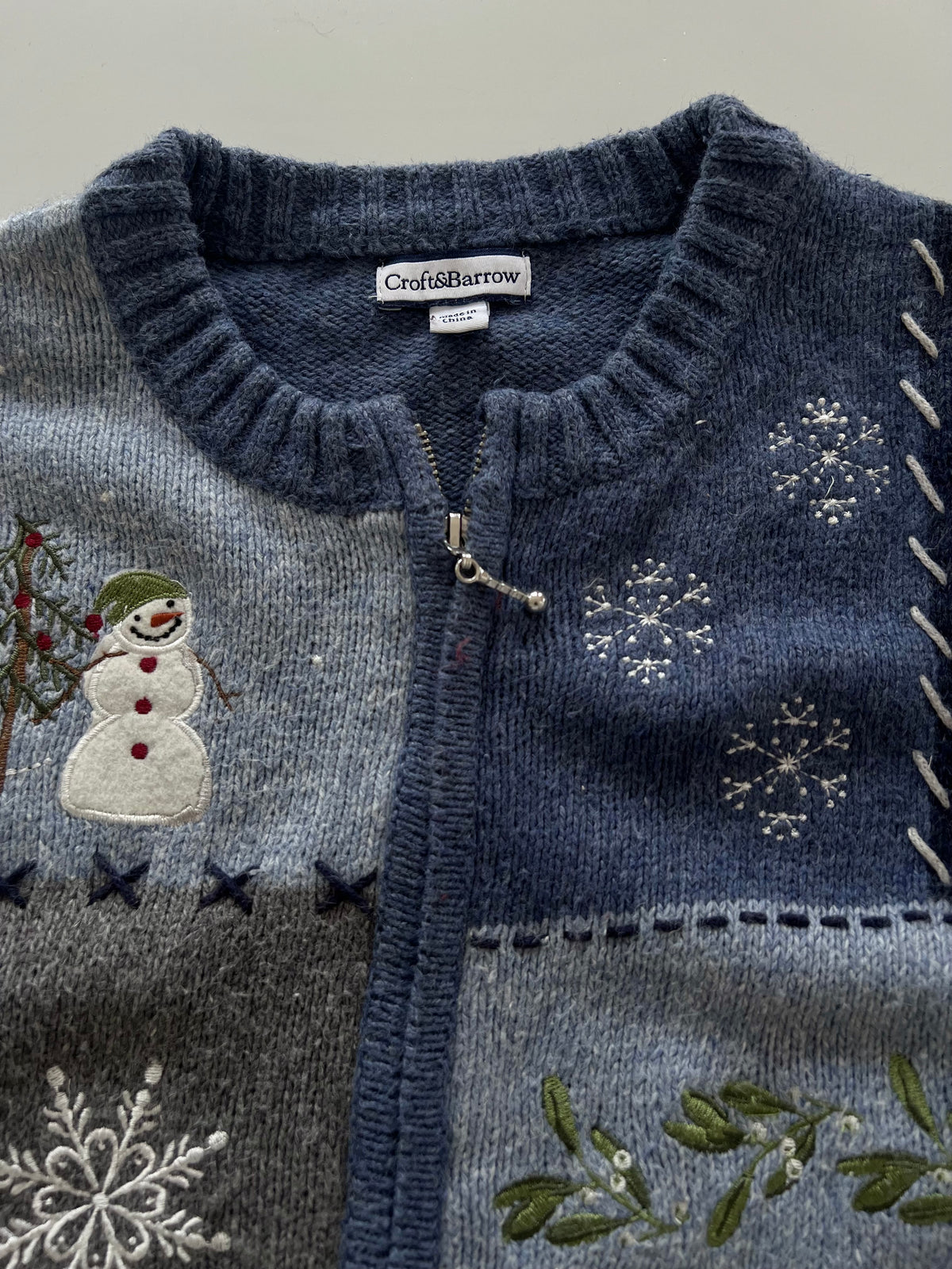 Croft&Barrow Embroidered Christmas Sweater-Bust 42