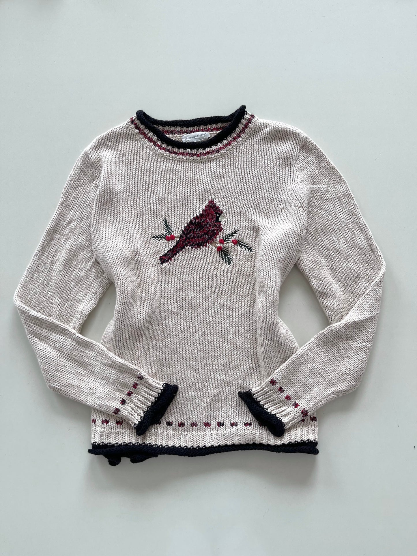Christopher & Banks Hand Embroidered VintageSweater-Bust 46
