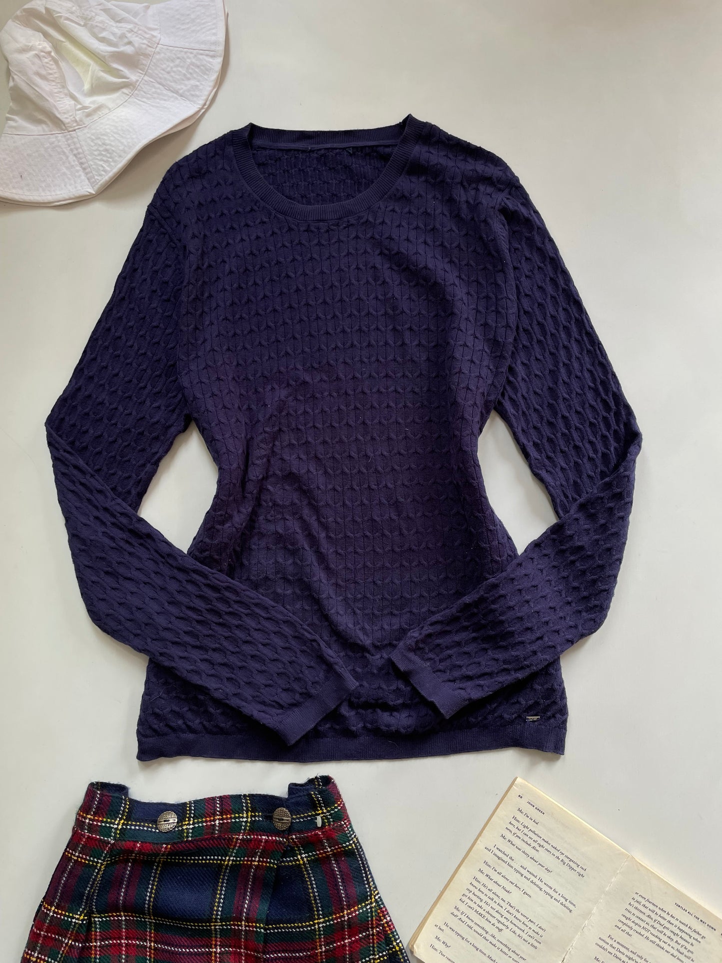 Vintage Cable Knit Sweater-Chest 46