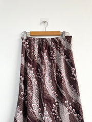 Grey&Brown Satin Skirt-Waist 24 to 26
