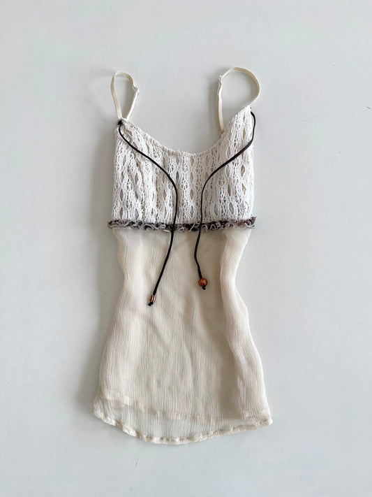 Motivi 100% Silk Sheer Vintage Top-Bust 30