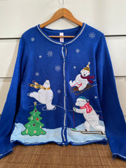 Embroidered Christmas Sweater-Bust 42