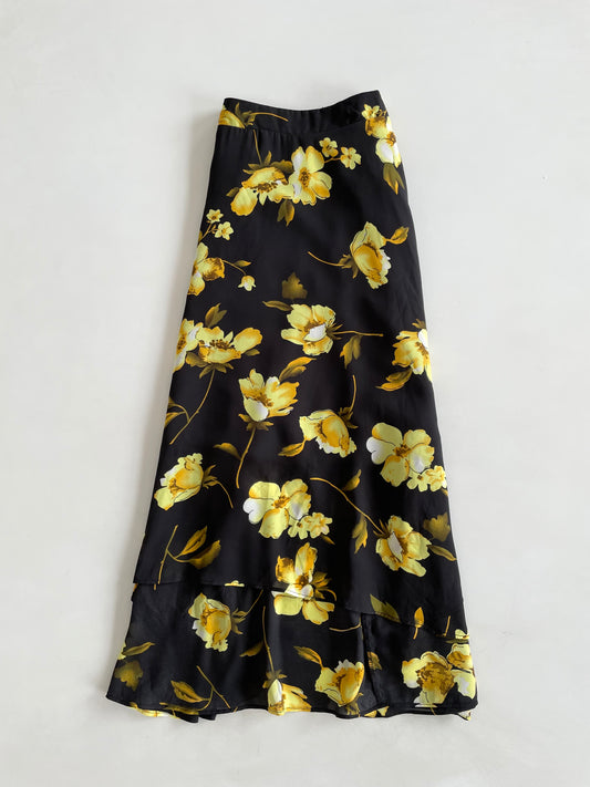 Yellow Flowers Skirt-Waist 28 to 30