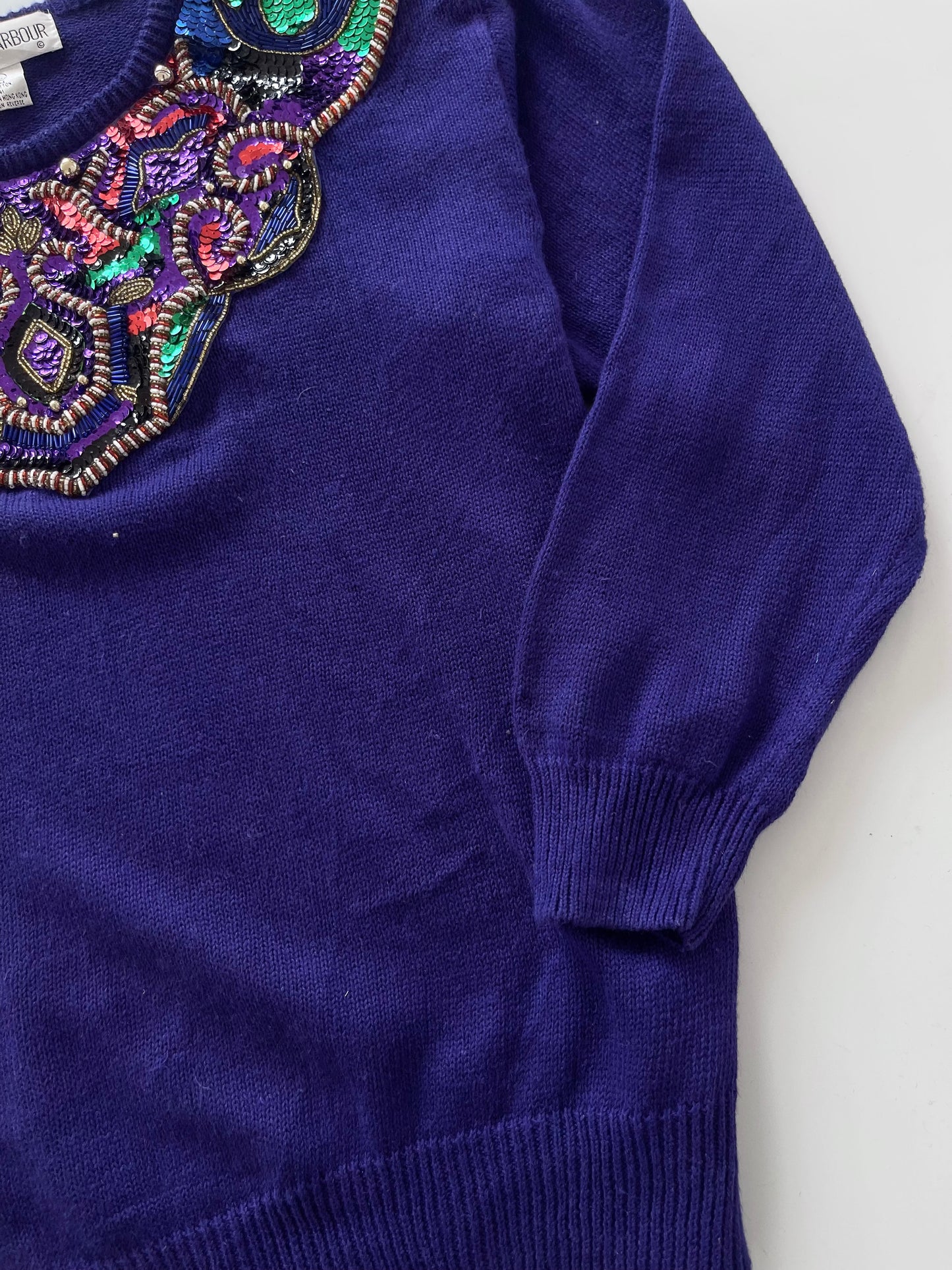 Victoria Harbour Embroidered Sweater-Bust 46