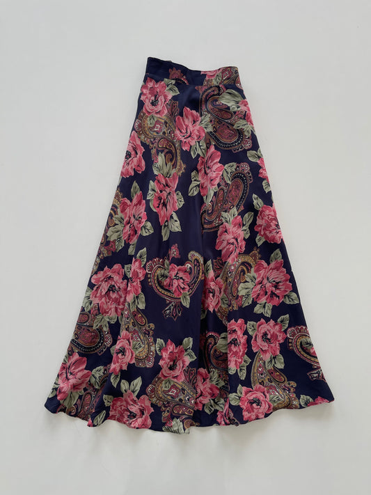 Paisley Floral Vintage Skirt-Waist 28