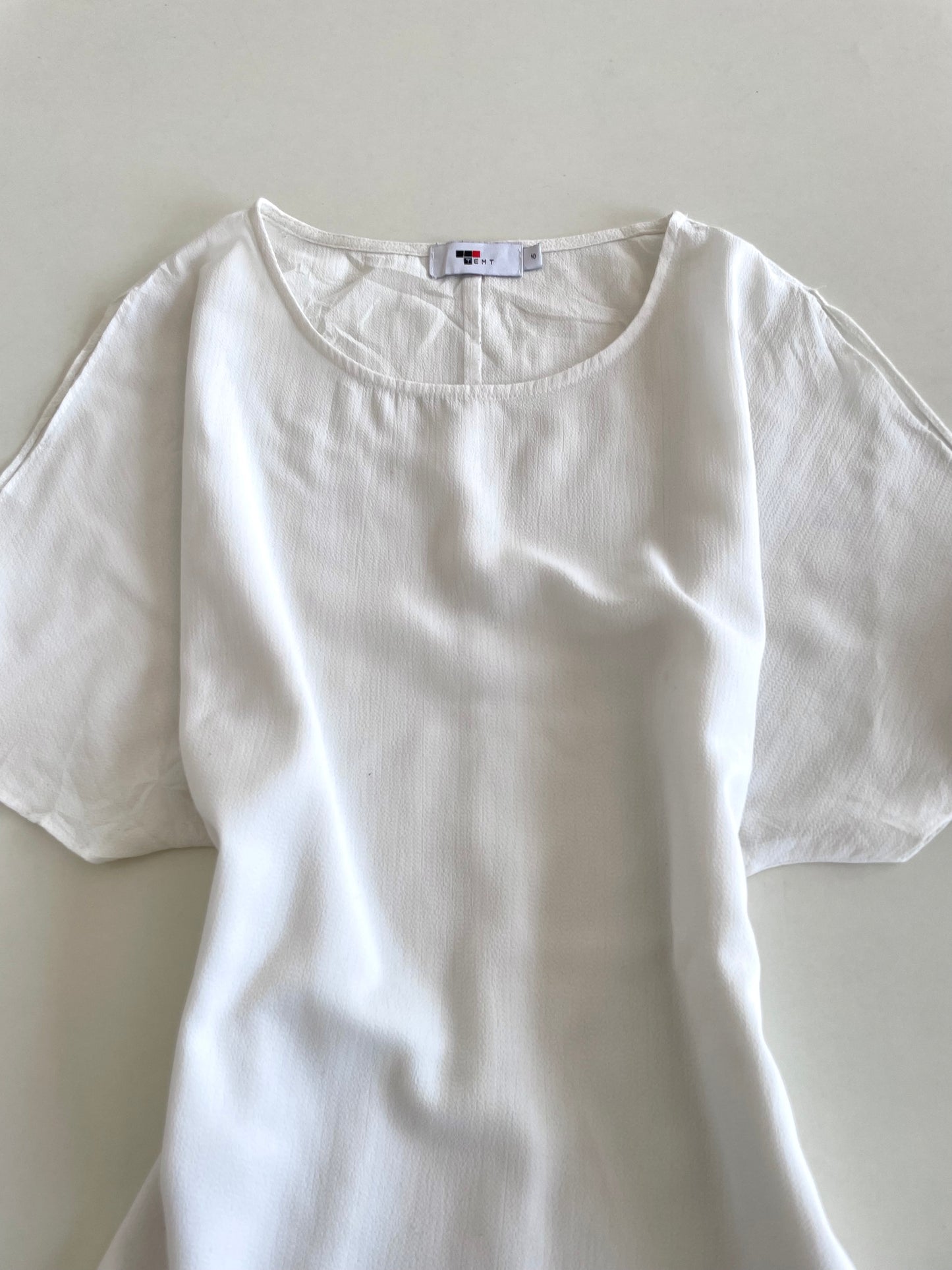 Temt White Sheer Top-Bust 42