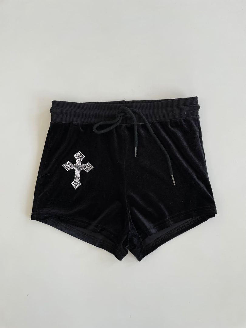 Chenille Rhinestone Shorts-Waist 26 to 28