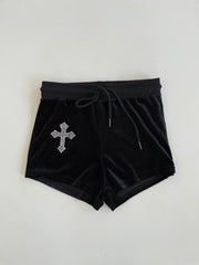 Chenille Rhinestone Shorts-Waist 26 to 28