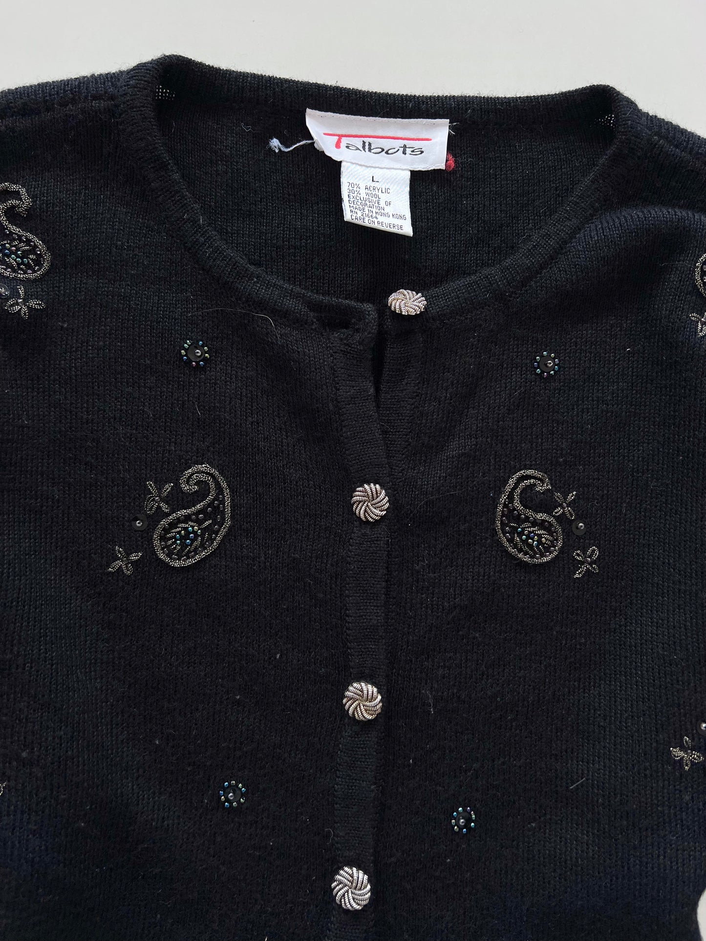 Talbots Vintage Embroidered Sweater-Bust 42