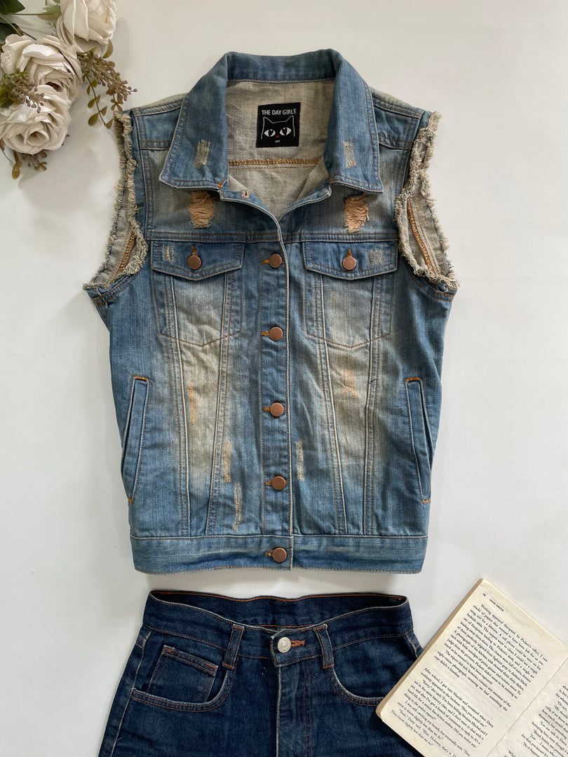 Denim Vest-Bust 36