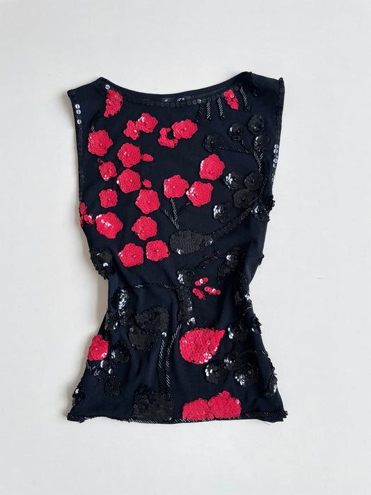 Mary's Tune Sequin Vintage Top-Bust 30 to 32