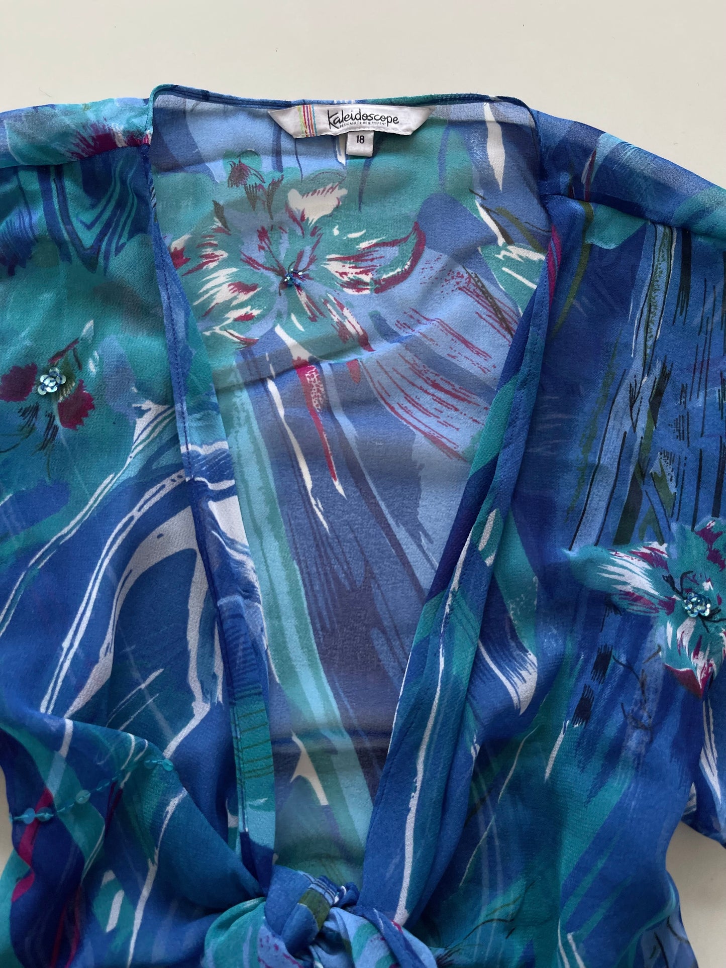 Kaleidoscope Sheer Top-Bust 38 to 40