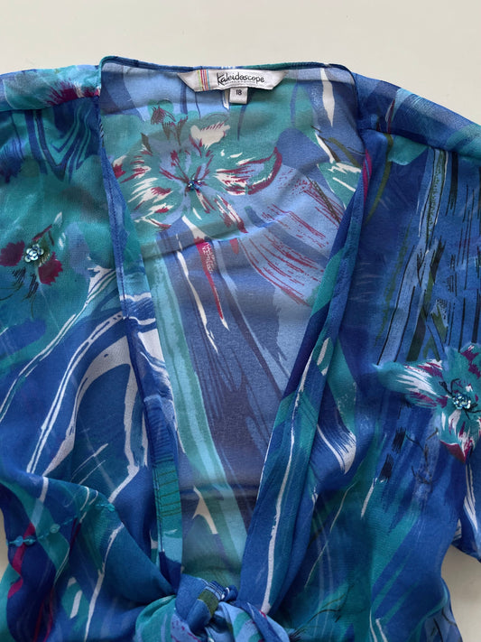 Kaleidoscope Sheer Top-Bust 38 to 40