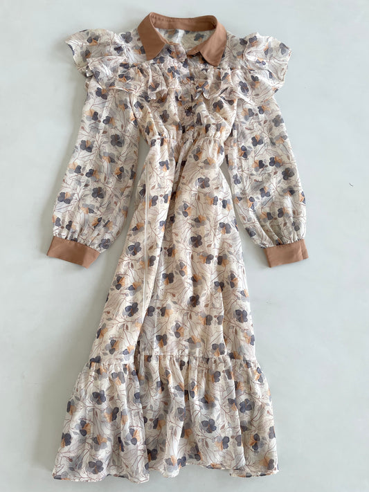 Ruffle Vintage Dress-Bust 38
