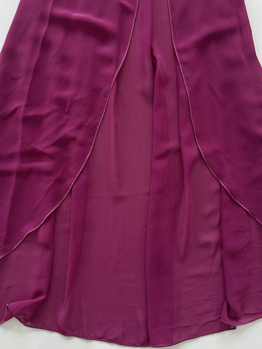 Magenta Coverup Sheer Dress-Bust 32 to 34