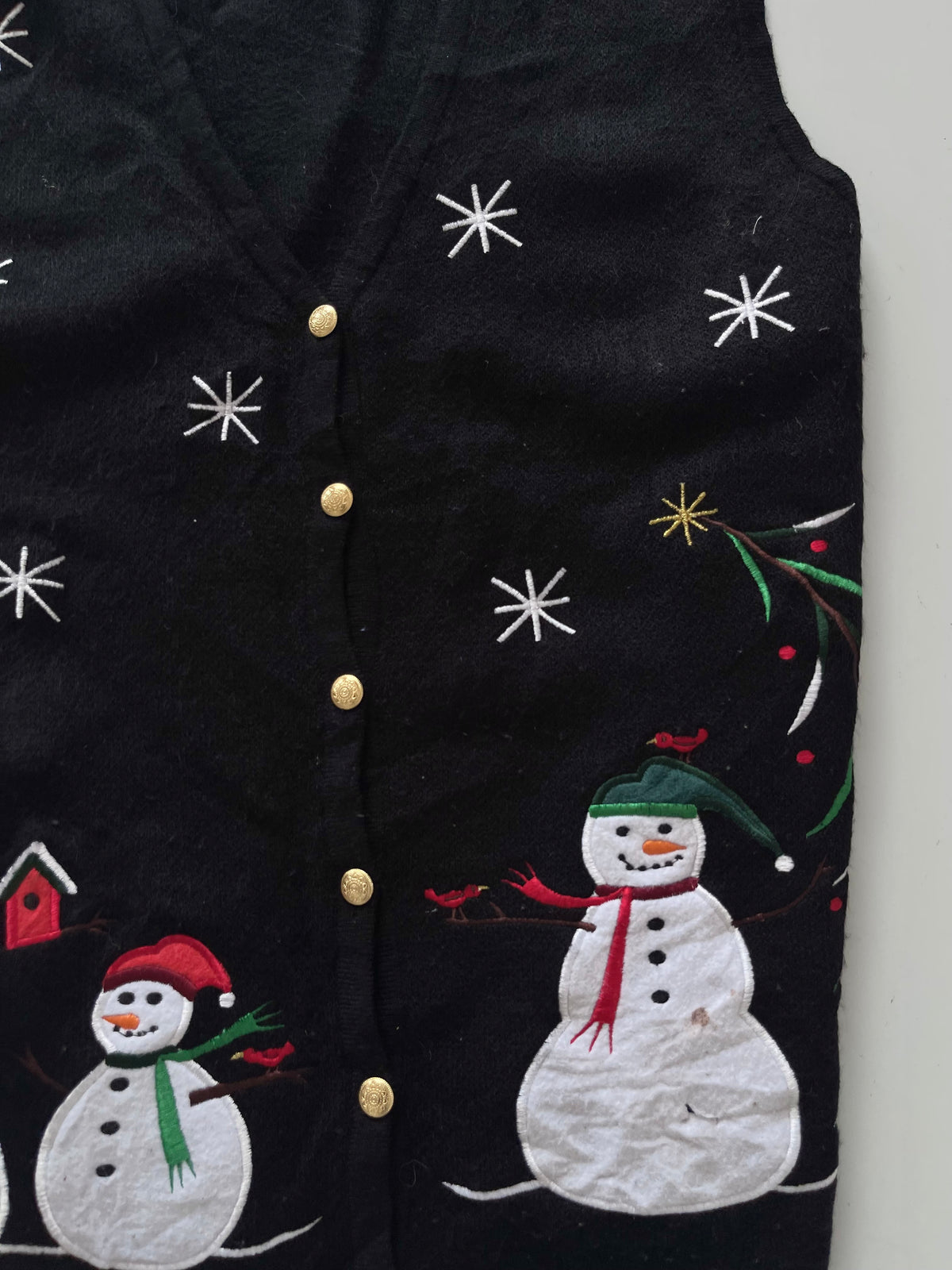 Croft&Barrow Embroidered Christmas Vest Sweater-Bust 40