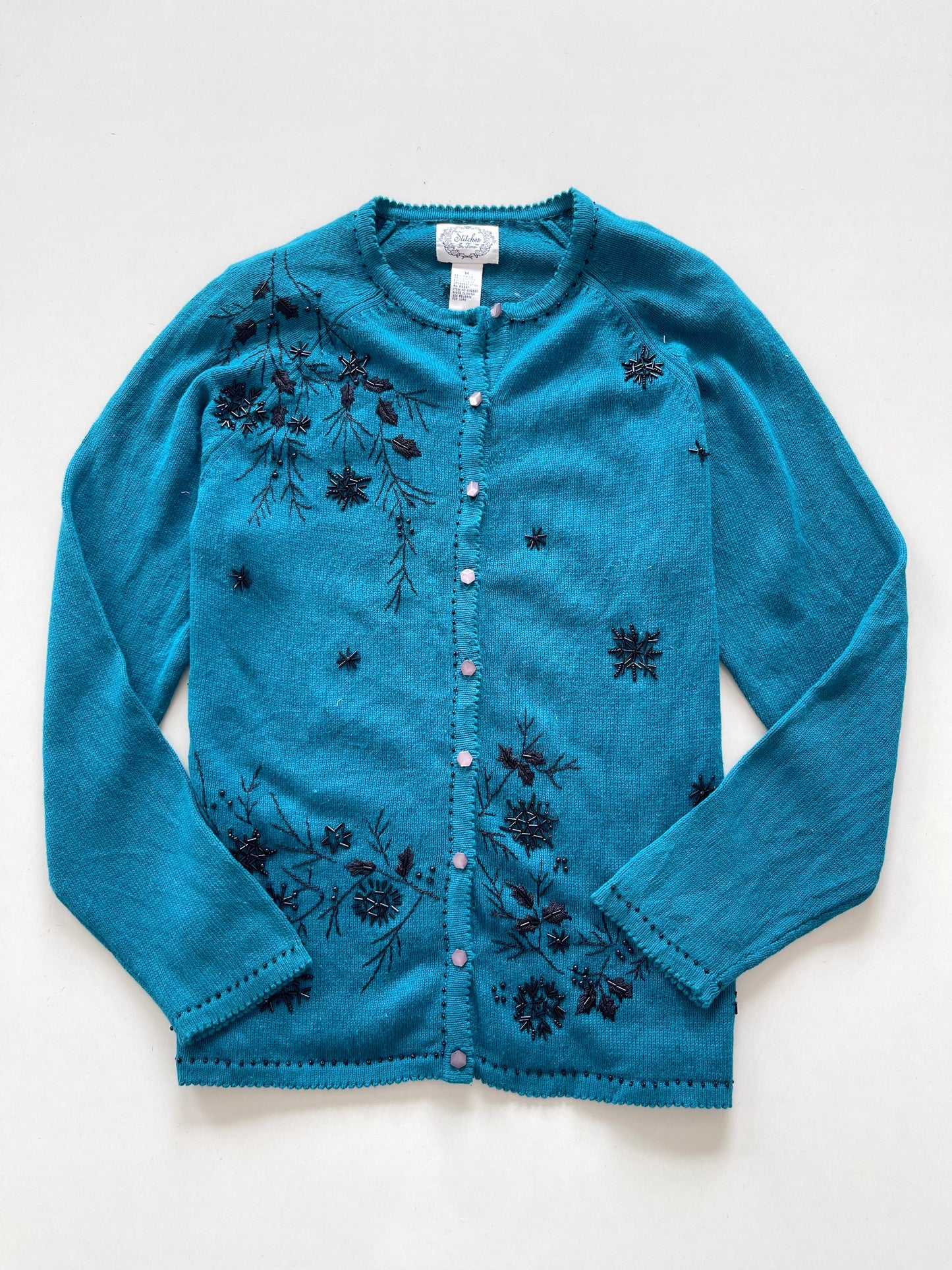 Stitches In Time Embroidered Sweater-Bust 42