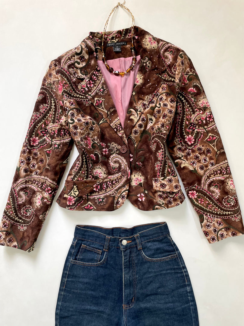 Vintage Paisley Blazer-Bust 40