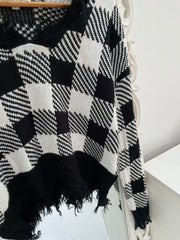 Plaid Sweater-Bust 44