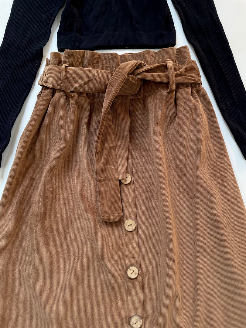 Vintage Corduroy Skirt-Waist 30 to 32