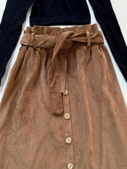 Vintage Corduroy Skirt-Waist 30 to 32