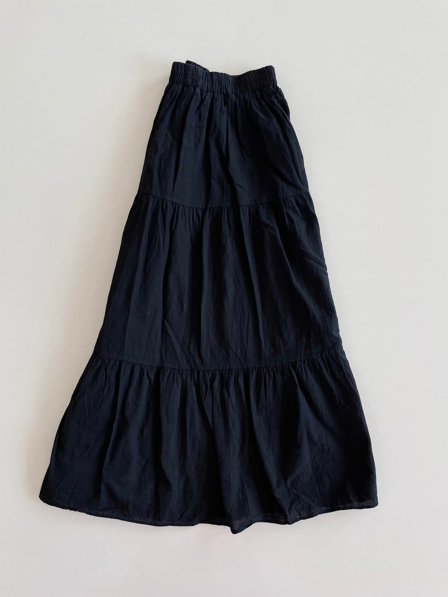 Black Cotton Skirt-Waist 26 to 34