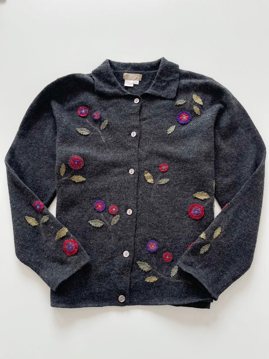 The Territory Ahead 100% Wool Embroidered Cardigan-Bust 42