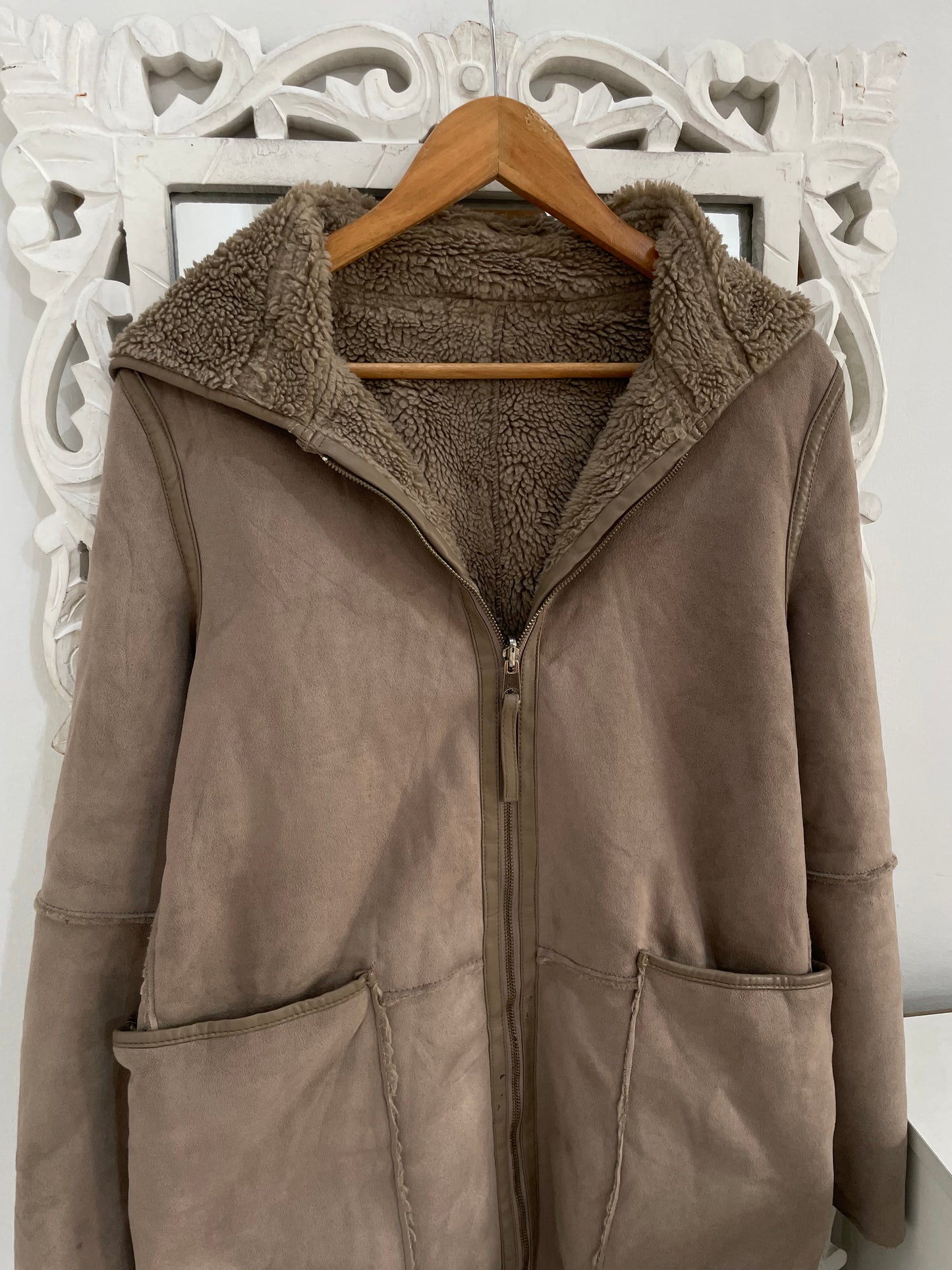 Vintage Thick Sherpa Coat-Chest 36